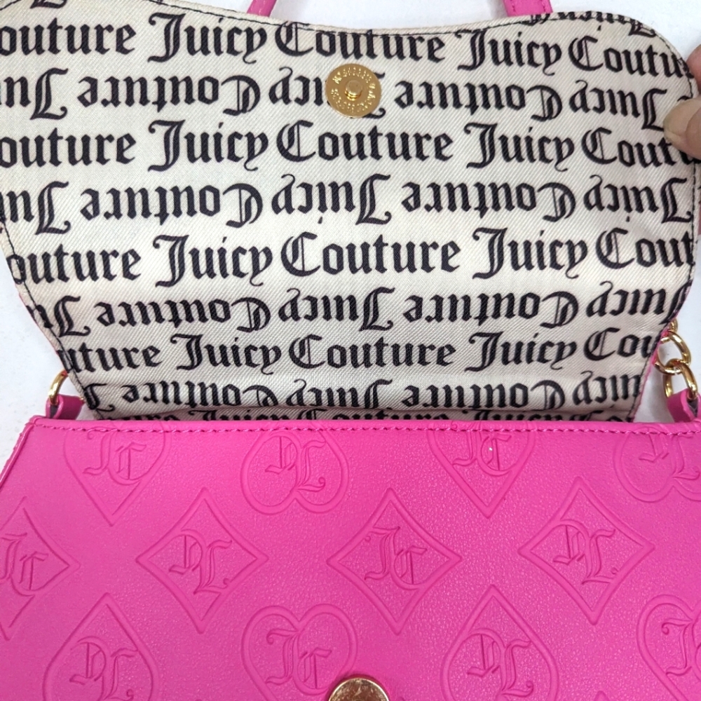 Juicy Couture Bag Small Pink W/Chain Strap - Picture 3 of 12